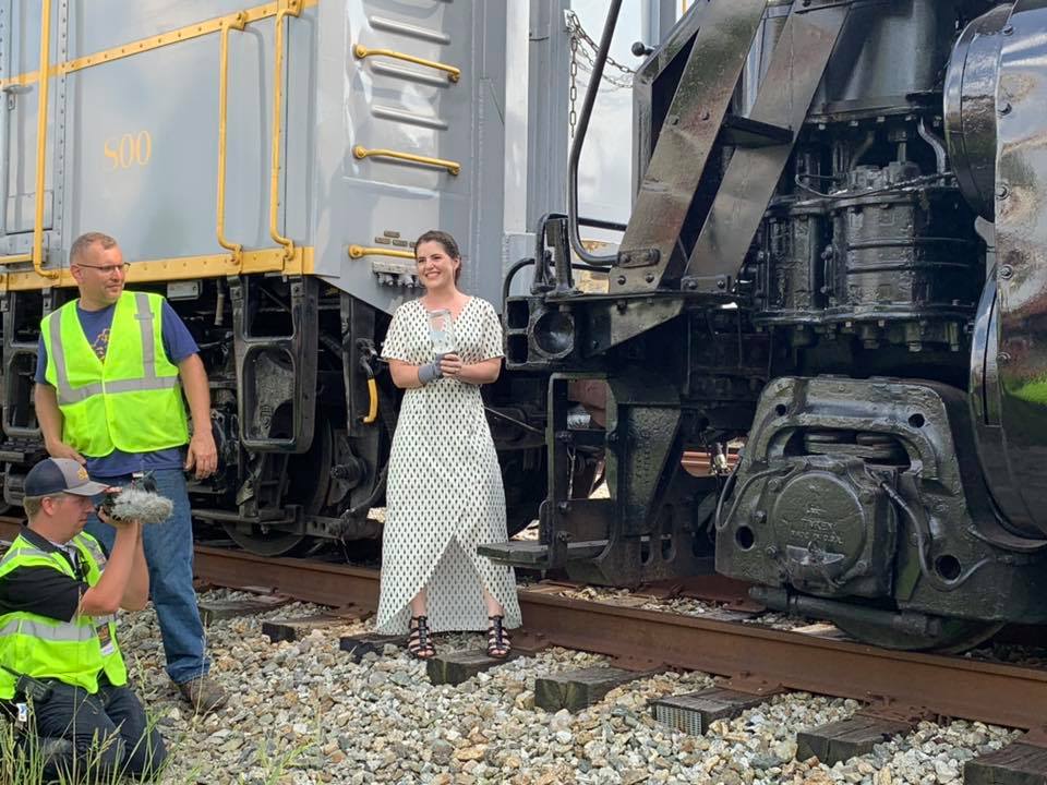 Senora May, a local singer, christens Engine 2716 in Irvine and Ravenna. The day is now CSX Rail Heritage Day in estill county kentucky.