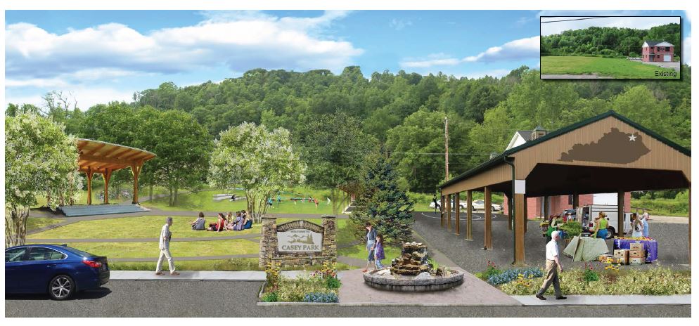 Models for Casey Park in olive hill, kentucky in carter county. the plan was designed by students from the galaxy project