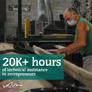 A man works on equipment in powell county kentucky. MACED helps provide eastern kentucky jobs