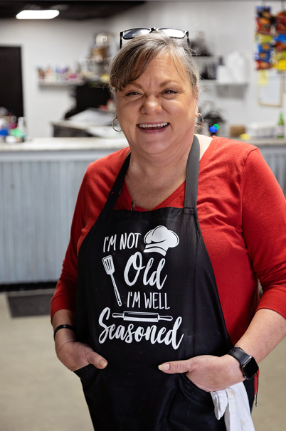 michelle combs, owner of shenanigans, stand in her hazard ky Restaurant